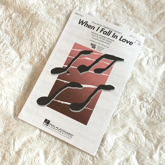 5/$25 'When I Fall In Love' Film Hit Vocal Arrangement Music Sheets - Picture 1 of 3